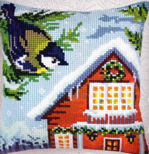 Load image into Gallery viewer, DIY Collection D&#39;Art Before Christmas Chunky Needlepoint 16&quot; Pillow Top Kit