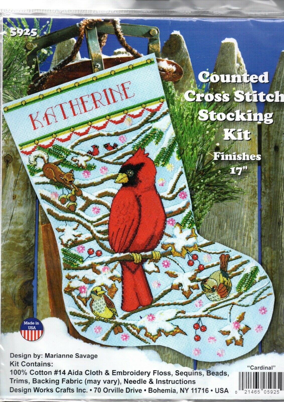 Design Works Counted Cross Stitch Stocking Kit 17 Long