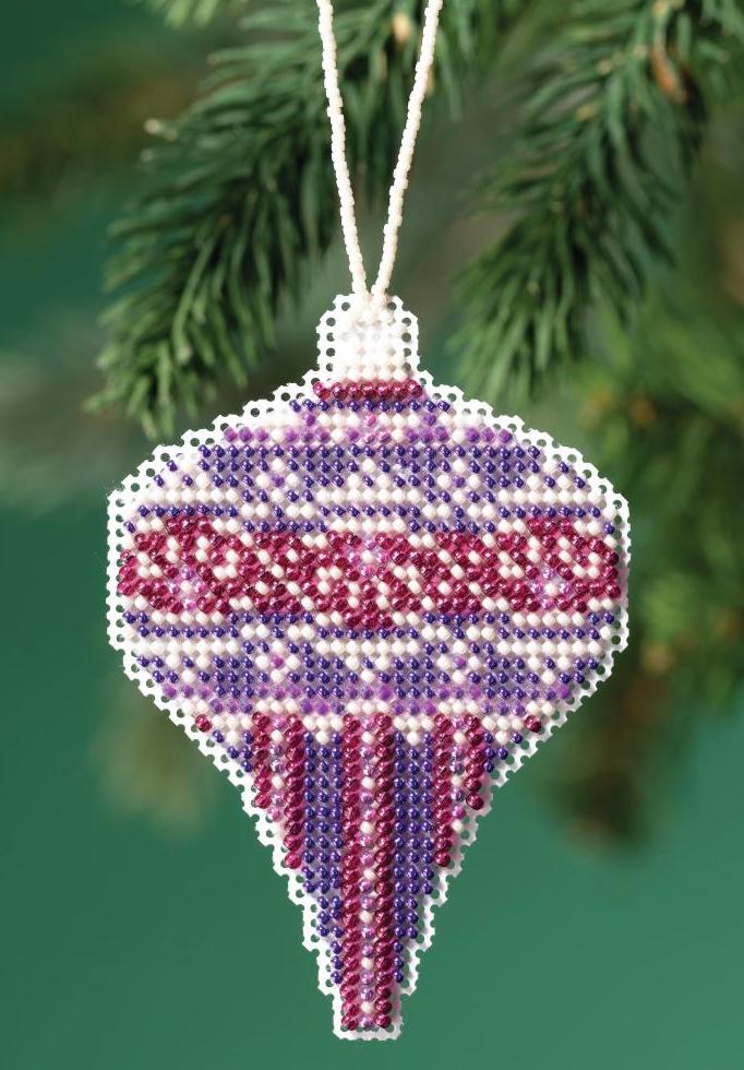 DIY Mill Hill Amethyst Pearl Christmas Holiday Bead Cross Stitch Ornament Kit