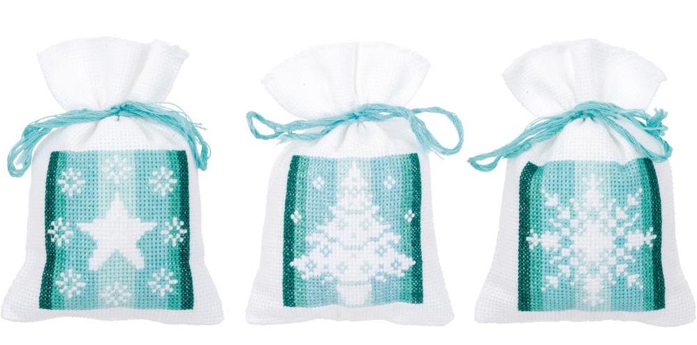 DIY Vervaco Winter Nordic Christmas Potpourri Gift Bag Counted Cross Stitch Kit