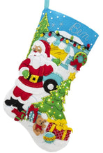 Load image into Gallery viewer, DIY Bucilla Camper Santa Travel Vacation Christmas Felt Stocking Kit 89303E