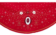 DIY Bucilla Holiday Elegance Christmas Ornament Red Felt Tree Skirt Kit 89215E