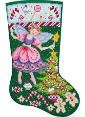 DIY Bucilla Gem Dots Sugarplum Fairy Christmas Craft Facet Stocking Kit 89320E