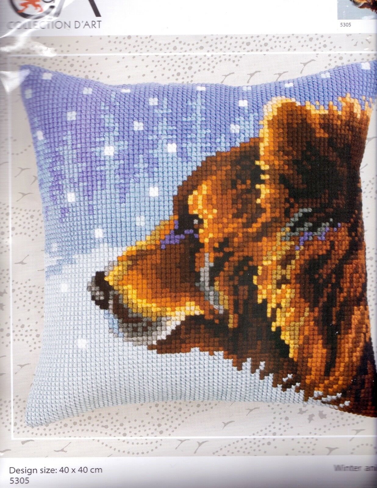 DIY Collection D'Art Winter Animals Bear Needlepoint 16