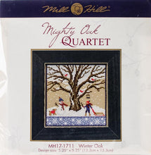 Load image into Gallery viewer, DIY Mill Hill Winter Oak Mighty Oak Quartet Tree Bead Cross Stitch Picture Kit
