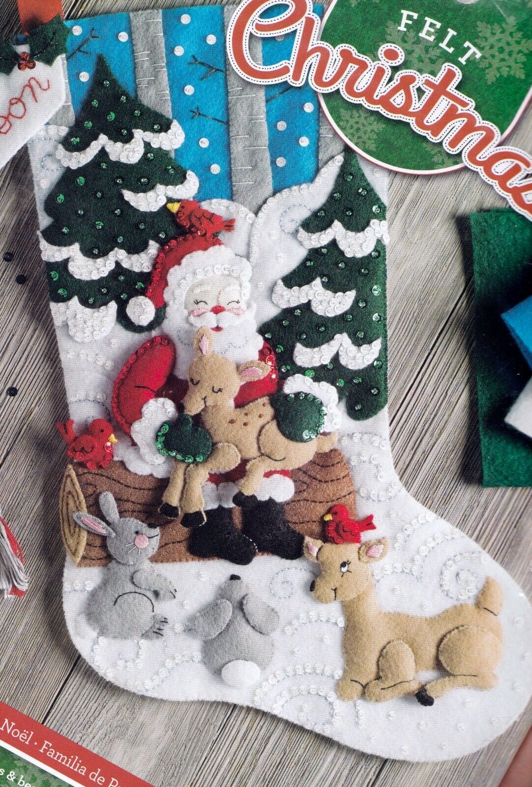 DIY Bucilla Gingerbread Christmas Santa Baking Cookies Felt Stocking Kit  89331E 