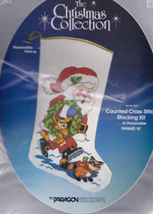 DIY Paragon Santas Pals Woodland Christmas Counted Cross Stitch Stocking Kit