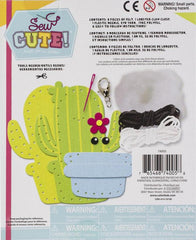 DIY Sew Cute Cactus Kids Beginner Starter Felt Backpack Clip Kit School Craft