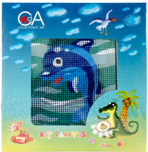 DIY Collection D'Art Dolphin Ocean Kids Needlepoint Beginner Starter Kit 4