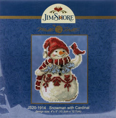 DIY Mill Hill Snowman Cardinal Jim Shore Winter Bead Cross Stitch Picture Kit