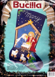 DIY Bucilla Holy Nativity Manger Wiseman Christmas Felt Stocking Kit 82825