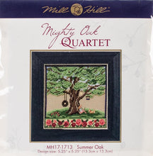 Load image into Gallery viewer, DIY Mill Hill Summer Oak Mighty Oak Quartet Tree Bead Cross Stitch Picture Kit