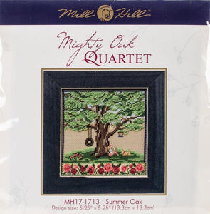 DIY Mill Hill Summer Oak Mighty Oak Quartet Tree Bead Cross Stitch Picture Kit