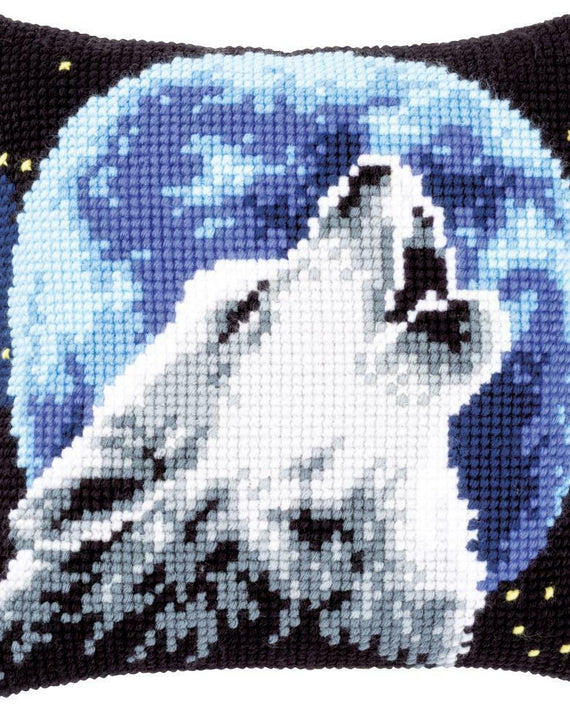 DIY Vervaco Wolf Full Moon Chunky Cross Stitch Needlepoint 16