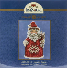 Load image into Gallery viewer, DIY Mill Hill Nordic Santa Jim Shore Christmas Bead Cross Stitch Picture Kit