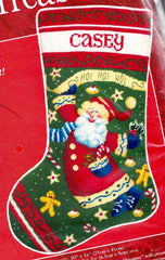 DIY Ho Ho Ho Whimsical Santa Cookies Christmas Needlepoint Stocking Kit 06919