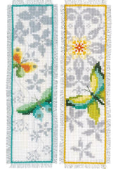 DIY Vervaco Butterflies Spring Reading Bookmark Counted Cross Stitch Kit Gift