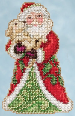 DIY Mill Hill Best Friend Santa Christmas Bead Cross Stitch Picture Ornament Kit