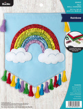 Load image into Gallery viewer, DIY Bucilla Rainbow Cloud Summer Banner Felt Wall Hanging Craft Kit 89282E