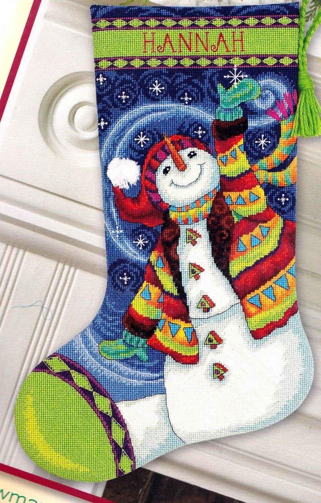Swirling Snow Needlepoint Stocking Kit