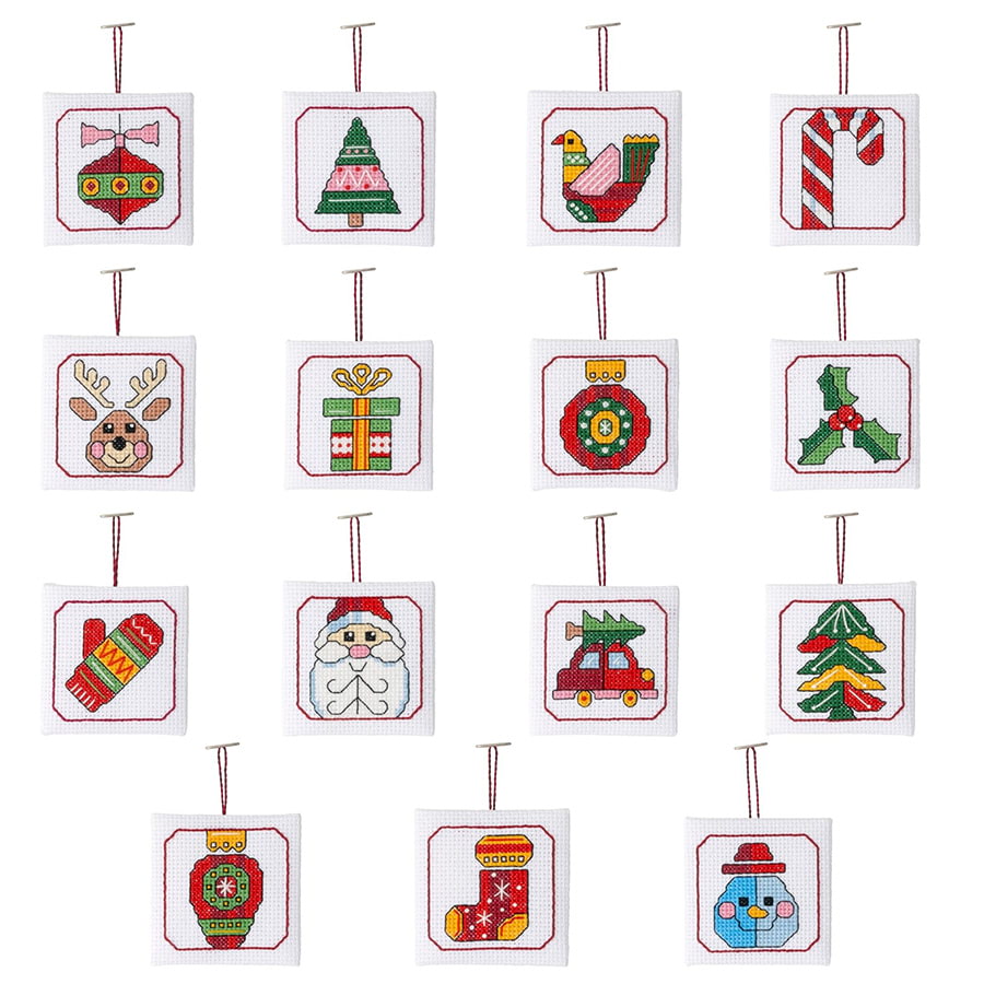 DIY Bucilla Christmas Whimsy Counted Cross Stitch Ornament Kit 89512E