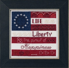 DIY Mill Hill Life Liberty Patriotic Flag Bead Cross Stitch Picture Kit
