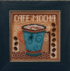 DIY Mill Hill Cafe Mocha Coffee Mug Cup Button Bead Cross Stitch Picture Kit