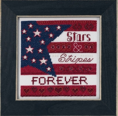 DIY Mill Hill Stars and Stripes Patriotic Flag Bead Cross Stitch Picture Kit