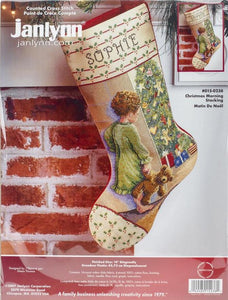 DIY Janlynn Christmas Morning Child Counted Cross Stitch Stocking Kit 015-0238