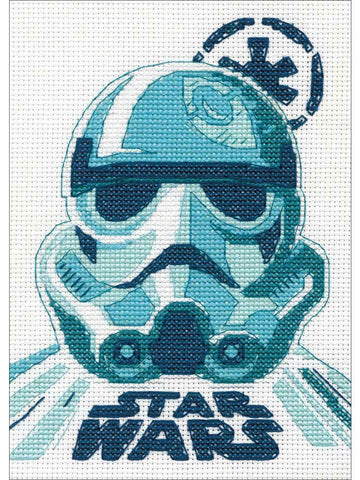 DIY Repackaged Disney Star Wars Storm Trooper 5 x 7 Counted Cross Stitch Kit