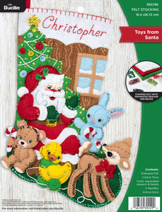 DIY Bucilla Toys From Santa Deer Bear Bunny Christmas Felt Stocking Kit 89229E