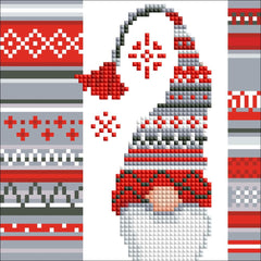 DIY Vervaco Christmas Card Craft Gnome Elf Santa Diamond Painting Gift Kit