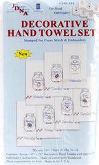 DIY Jack Dempsey Fruit Jam Mason Jars Stamped Cross Stitch Guest Hand Towel Kit