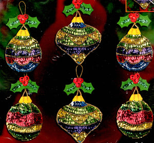 DIY Bucilla Jeweled Ornaments Christmas Sequins Holiday Felt Ornament Kit 84950