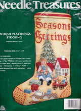 Load image into Gallery viewer, DIY Needle Treasures Antique Playthings Toys Doll Needlepoint Stocking Kit 06823