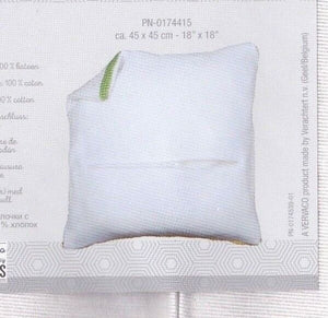 DIY Vervaco 18" Cushion Back w Zipper Finishing Kit for 16" Pillow White Color