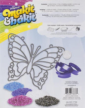 Load image into Gallery viewer, DIY Makit &amp; Bakit Butterfly Stained Glass Deluxe Suncatcher Kit Kid Craft 8&quot;