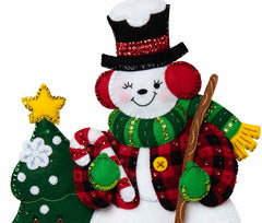 DIY Bucilla Snowman Countdown Advent Calendar Christmas Felt Craft Kit 89266E
