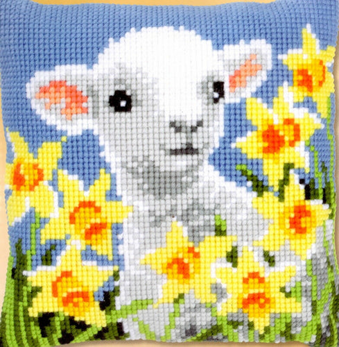 DIY Vervaco Lamb Easter Chunky Cross Stitch Needlepoint 16