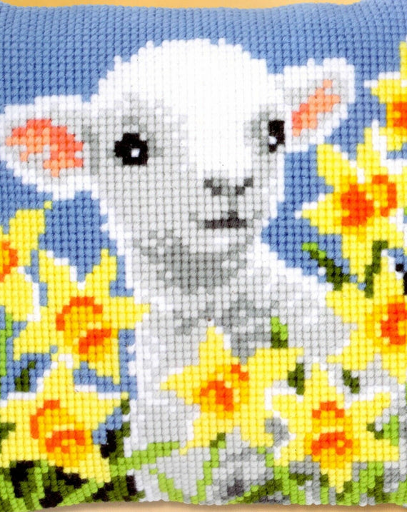 DIY Vervaco Lamb Easter Chunky Cross Stitch Needlepoint 16