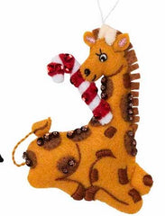 DIY Bucilla Jungle Santa Wild Animal Christmas Felt Tree Ornament Kit 89268E