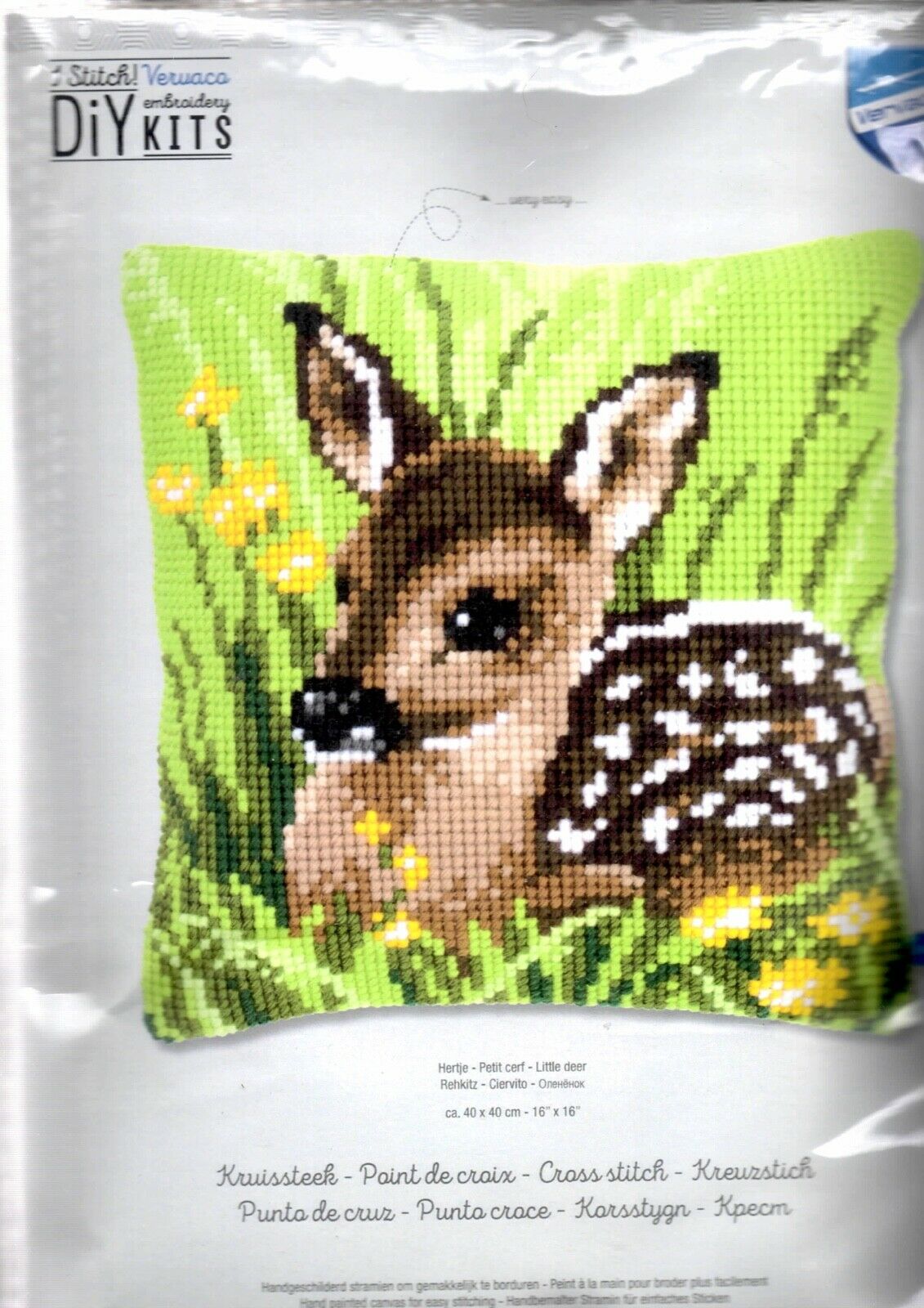 DIY Vervaco Little Deer Fawn Spring Cross Stitch Needlepoint 16