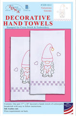 DIY Jack Dempsey Valentine Gnome Heart Stamped Embroidery Hand Towel Kit 320611