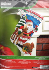 DIY Bucilla Nordic Santa Christmas Eve Deer Holiday Felt Stocking Kit 86647I