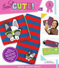 Load image into Gallery viewer, DIY Sew Cute Cool Dog Kids Intermediate Level 2 Felt Wallet &amp; Sunglass Kit Craft
