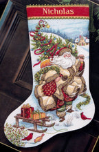 Load image into Gallery viewer, DIY Dimensions Santas Journey Christmas Counted Cross Stitch Stocking Kit 8752
