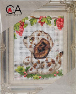 DIY Collection D'Art Dalmatian Puppy Needlepoint Hanging Picture Kit 5" x 7"