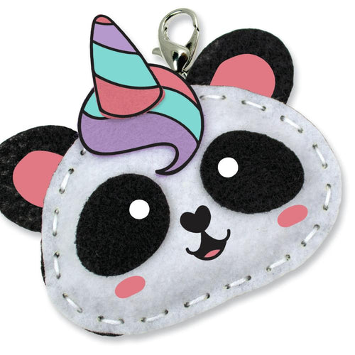 DIY Sew Cute Panda Bear Unicorn Kids Beginner Starter Felt Backpack Clip Kit