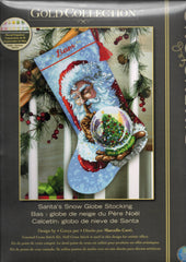 DIY Dimensions Santas Snow Globe Counted Cross Stitch Stocking Kit 08985