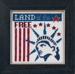 DIY Mill Hill Land of the Free Statue Patriotic Button Beaded Cross Stitch Kit
